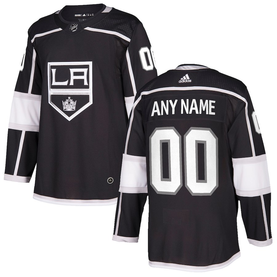 Men NHL adidas Los Angeles Kings Black Authentic Custom Jersey